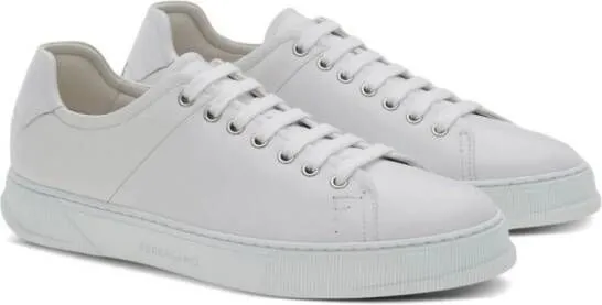 Ferragamo lace-up leather sneakers White