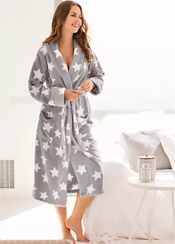 Fleece Dressing Gown by bonprix | Look Again