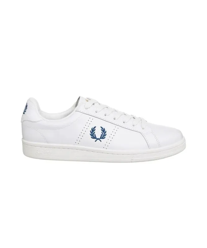 Fred Perry B721 Mens Leather Trainers | White - B6333