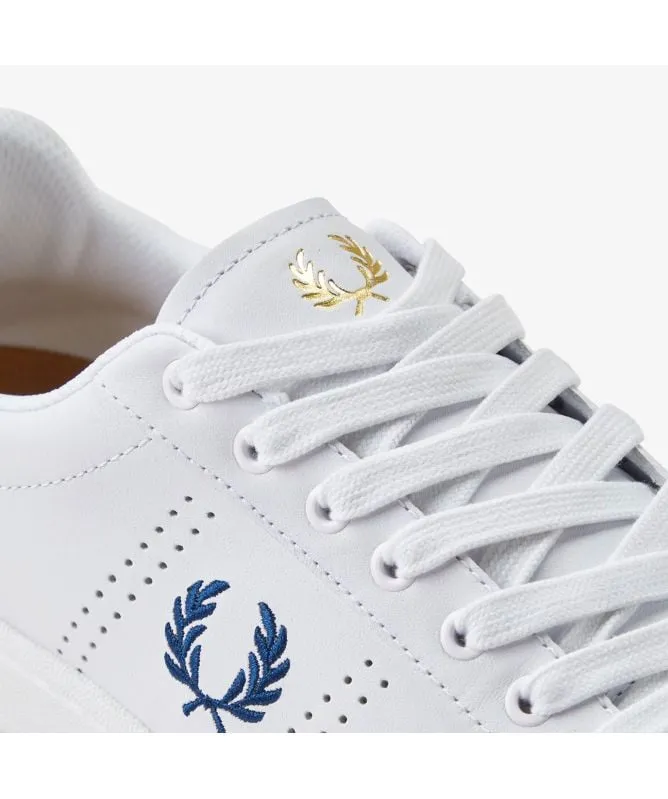 Fred Perry B721 Mens Leather Trainers | White - B6333