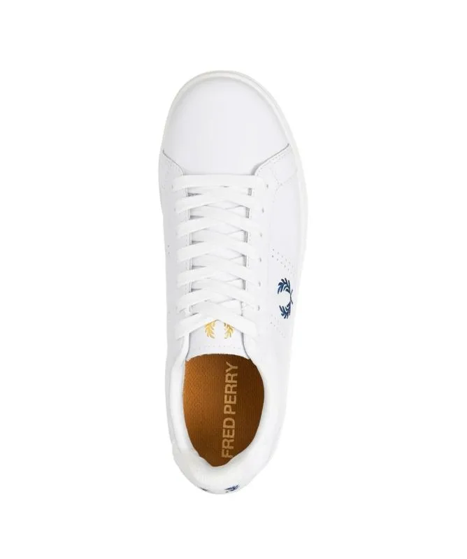 Fred Perry B721 Mens Leather Trainers | White - B6333