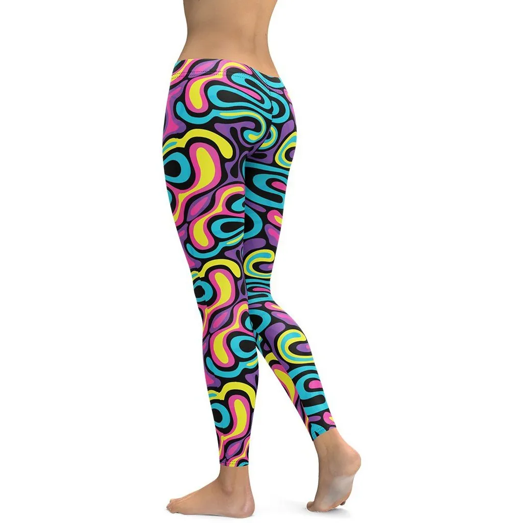 Funky Retro Print Leggings