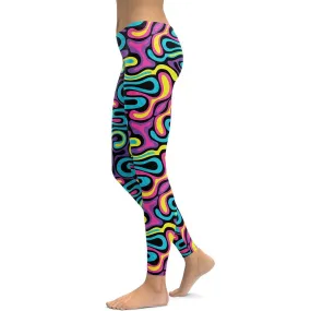 Funky Retro Print Leggings