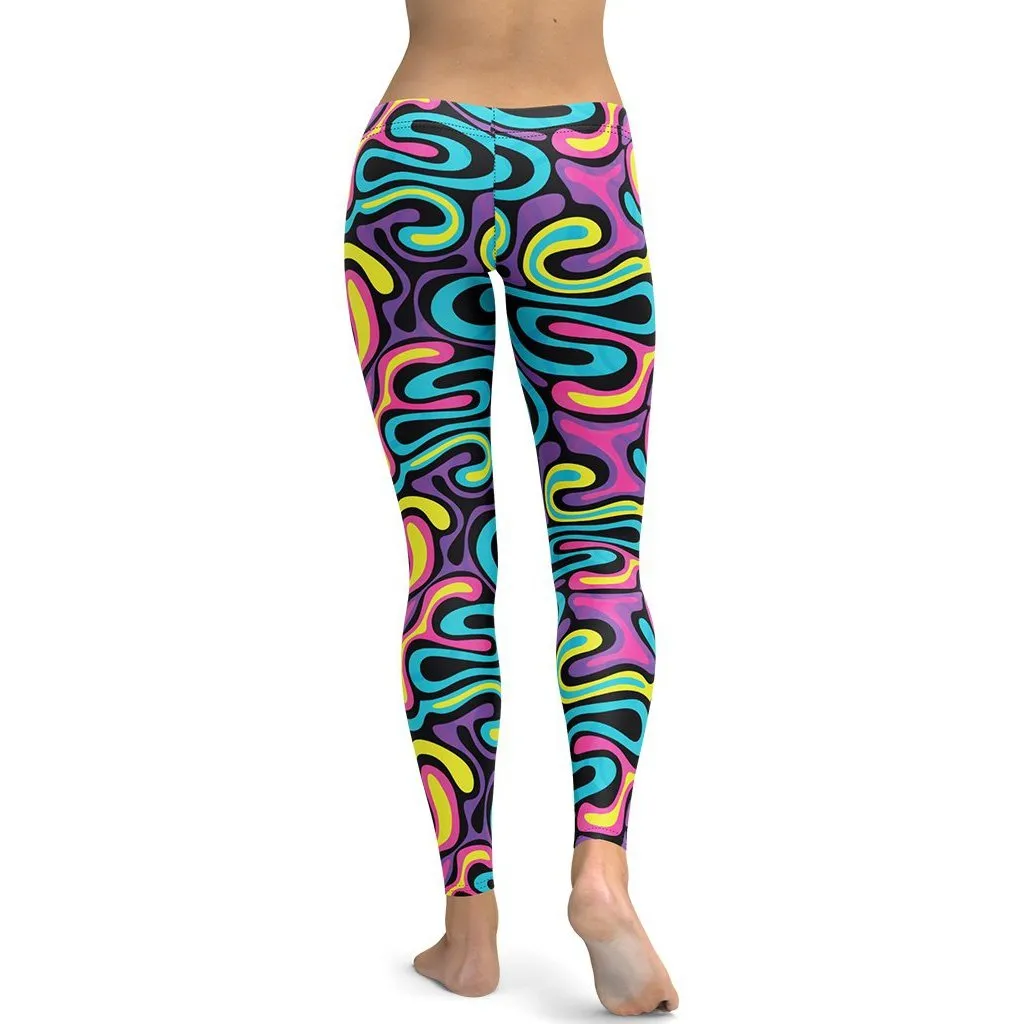 Funky Retro Print Leggings