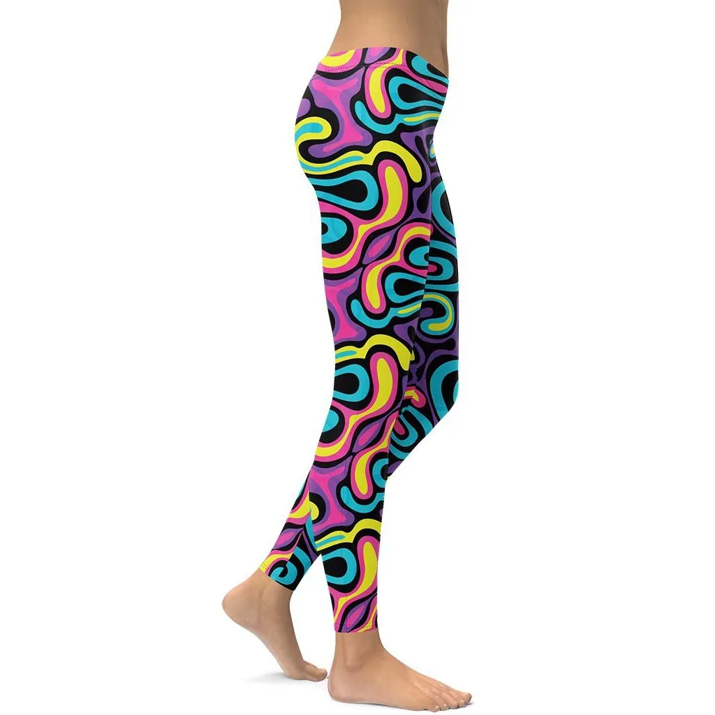 Funky Retro Print Leggings