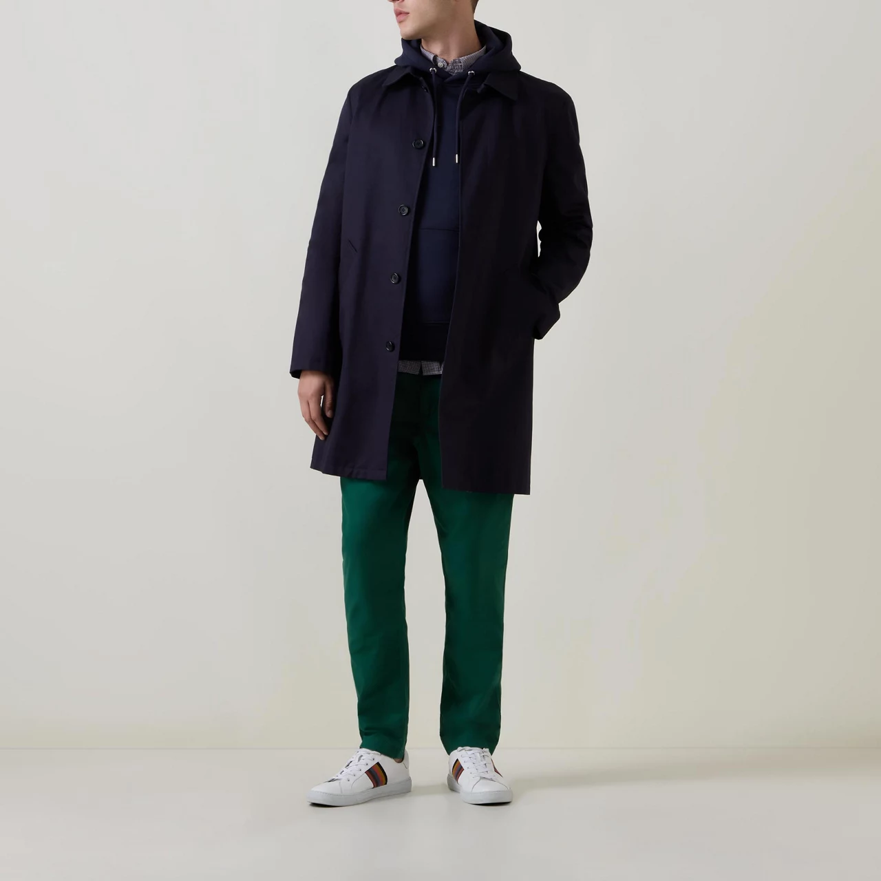 GANT The Sustainable Edit Shield Logo Drawstring Hoodie - Navy