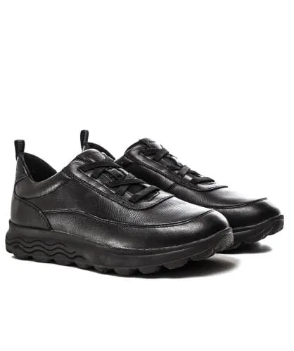 Geox Black Leather Spherica B Trainers | Jules B