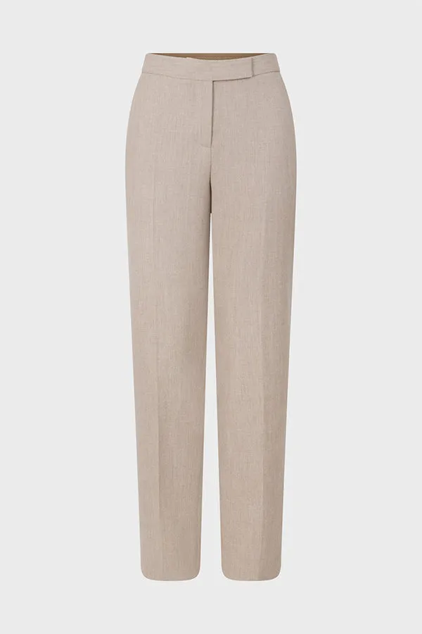 Gerard Darel NALA SAND ELASTICATED SLIM FIT TROUSERS