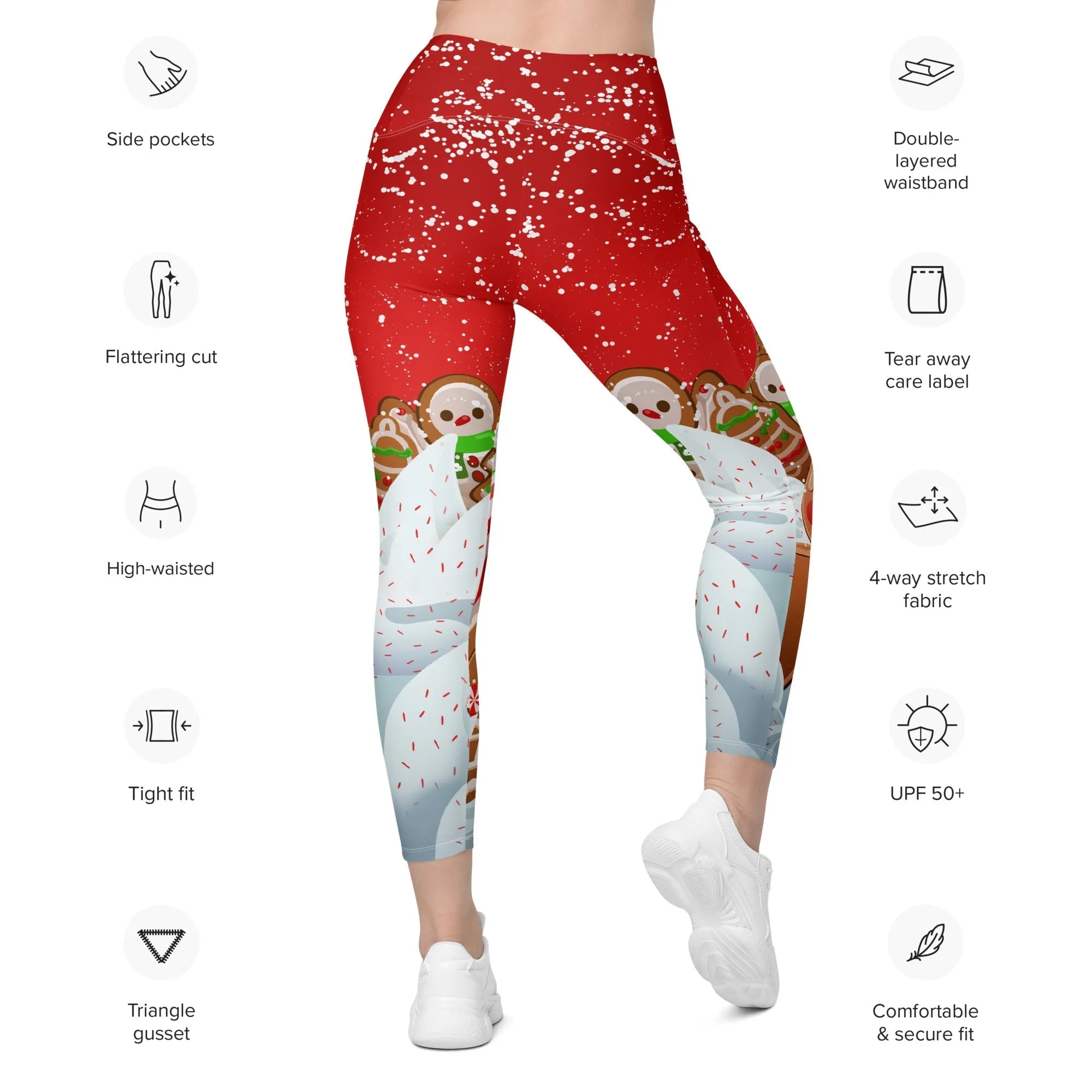 Gingerbread Man Leggings With Pockets