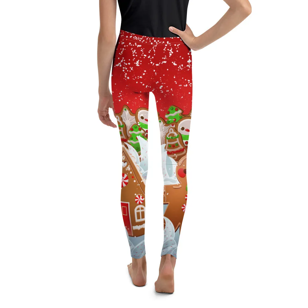 Gingerbread Man Youth Leggings