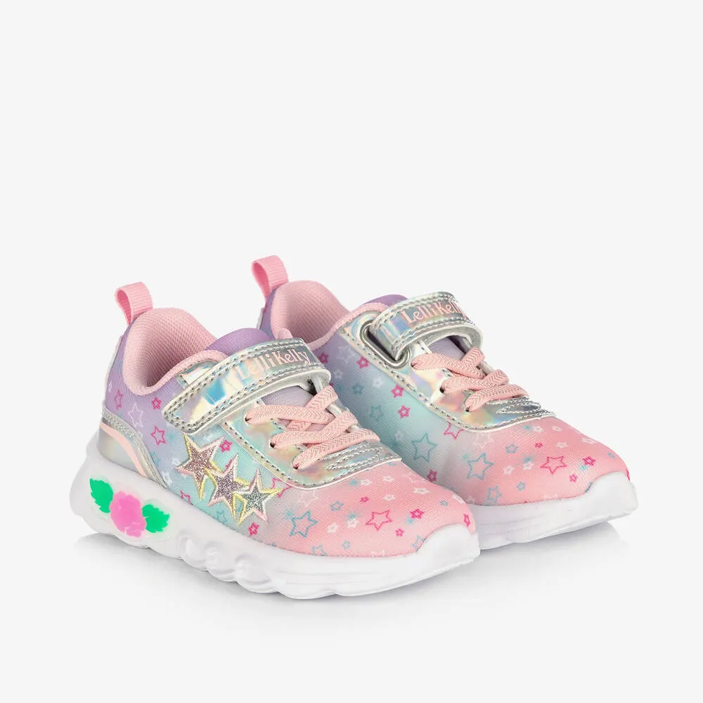 Girls Pink Star Light-Up Trainers