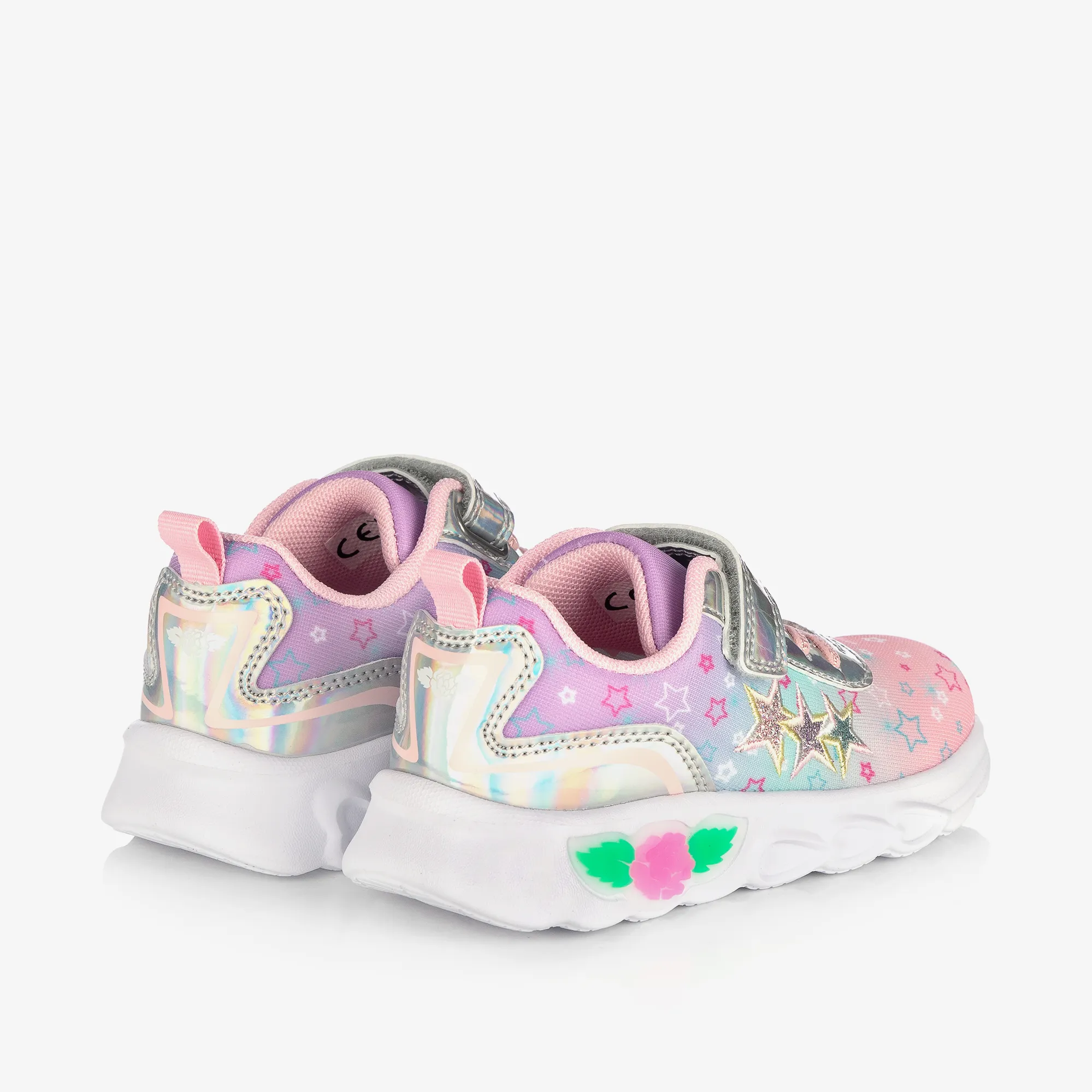 Girls Pink Star Light-Up Trainers