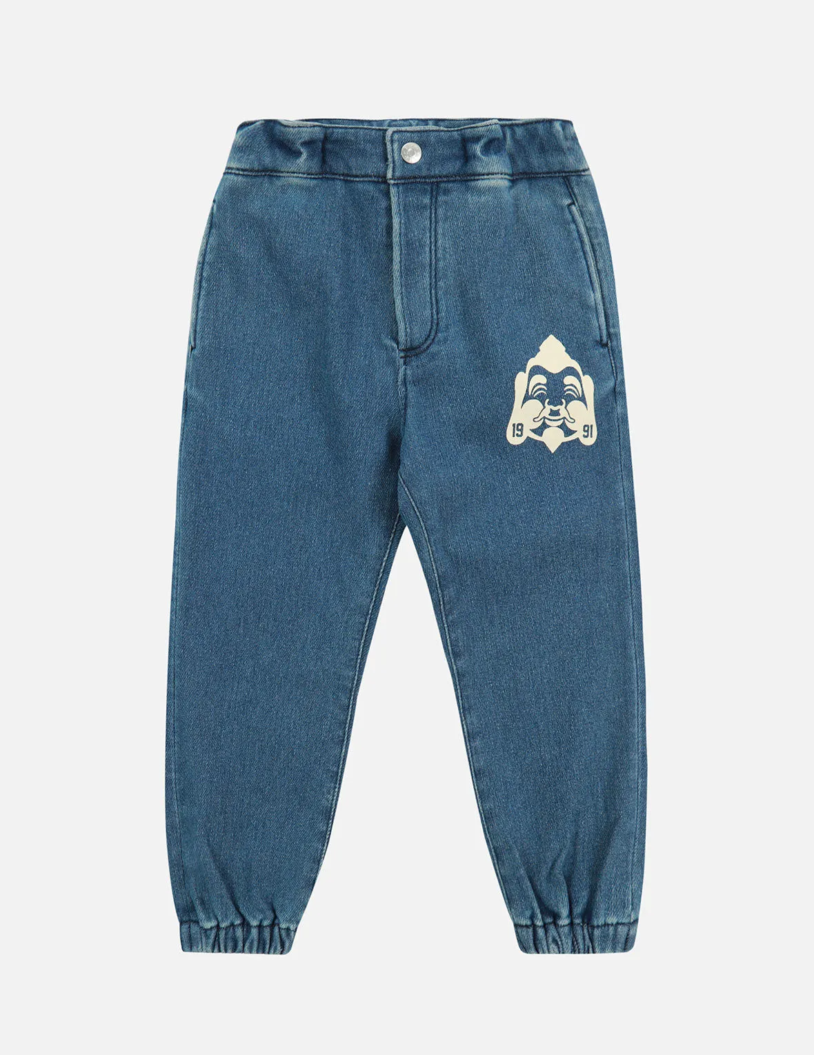 Godhead Print Denim Joggers