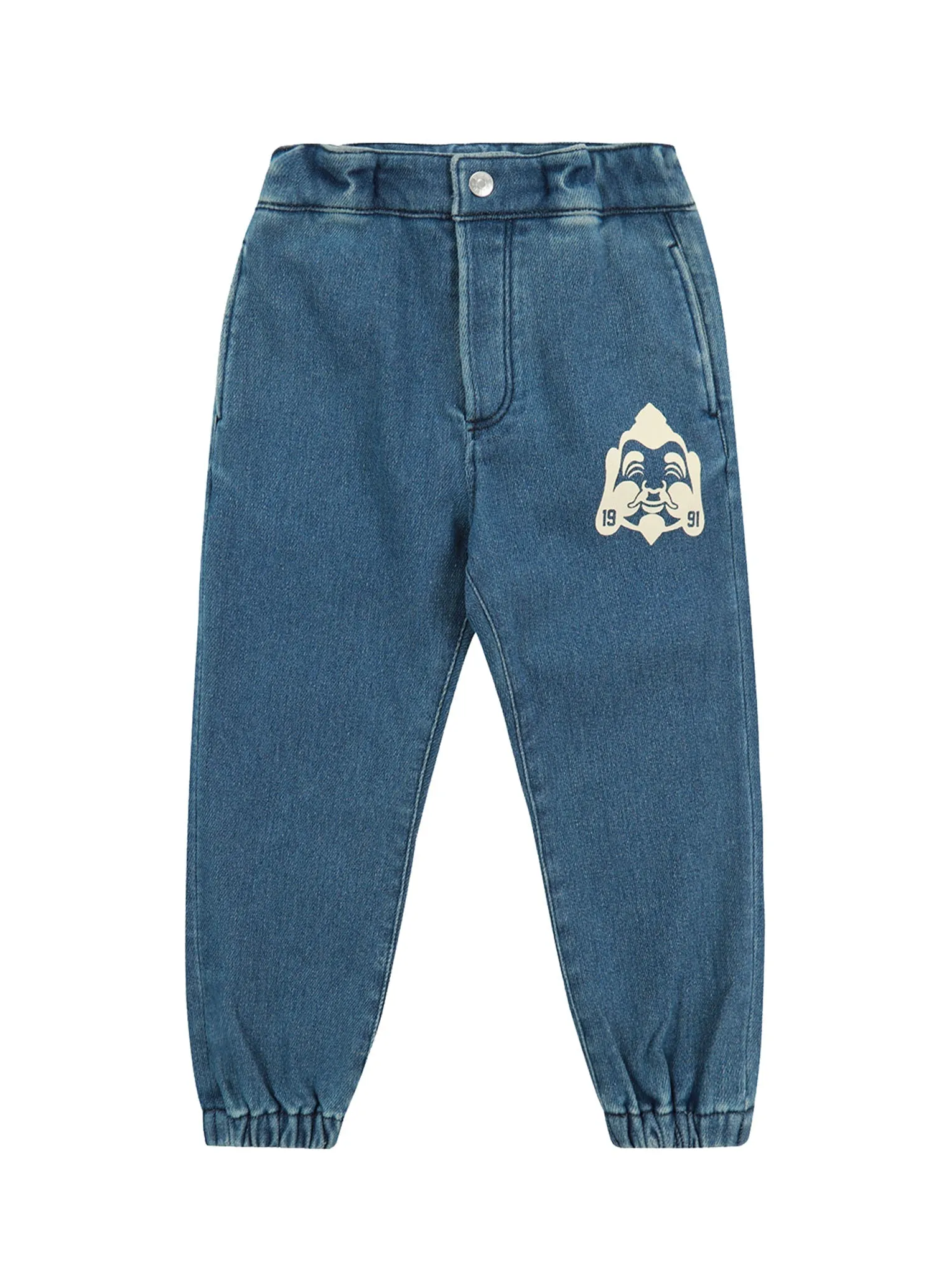 Godhead Print Denim Joggers