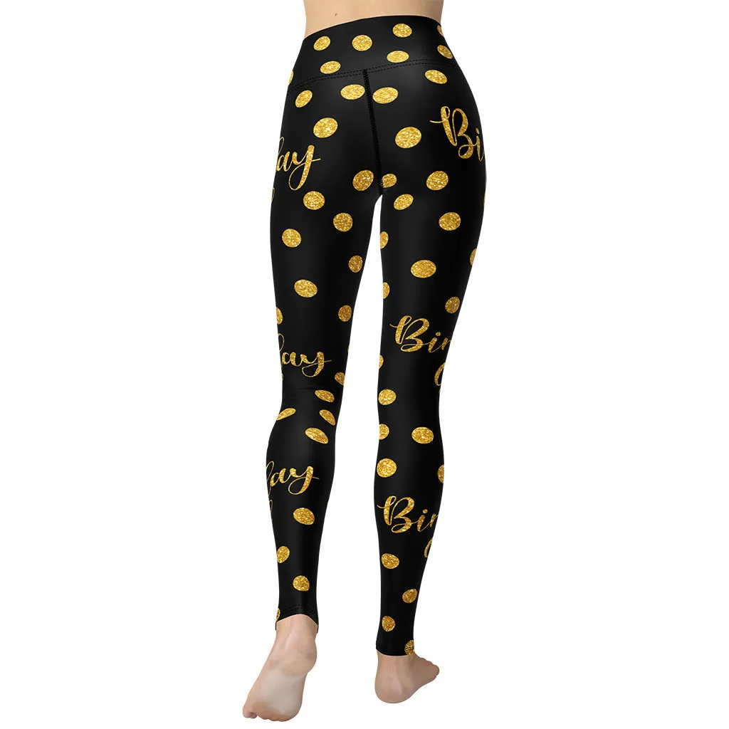 Golden Birthday Girl Yoga Leggings