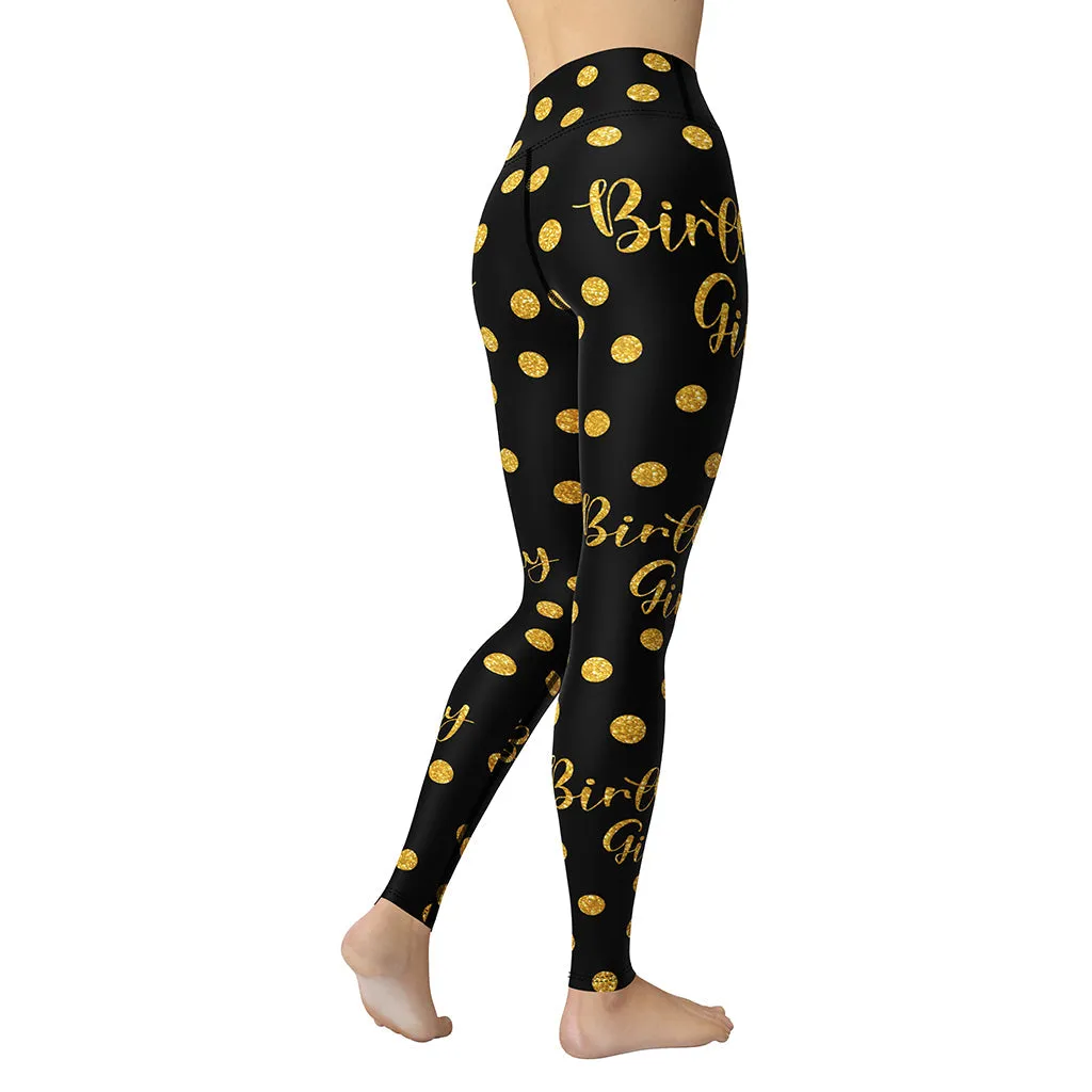 Golden Birthday Girl Yoga Leggings