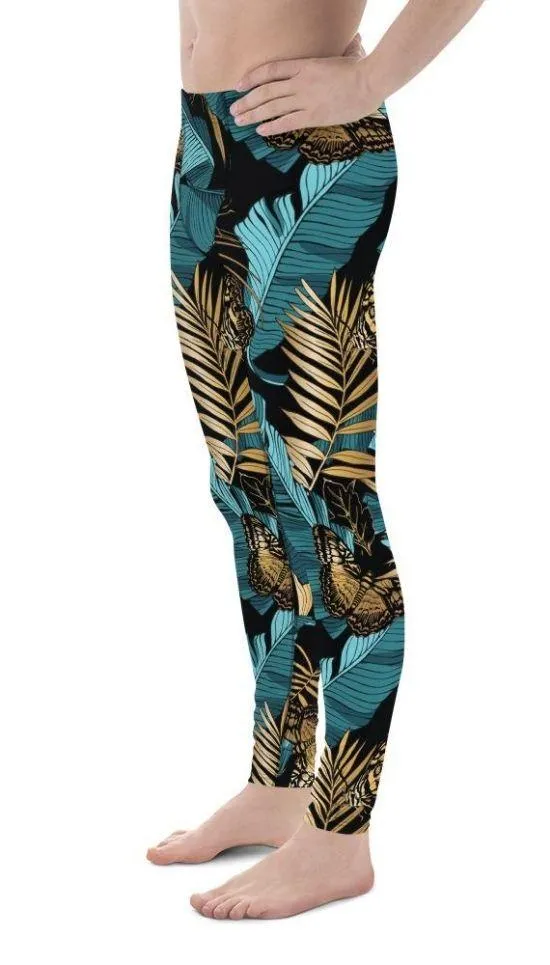 Golden Butterflies Men's Leggings