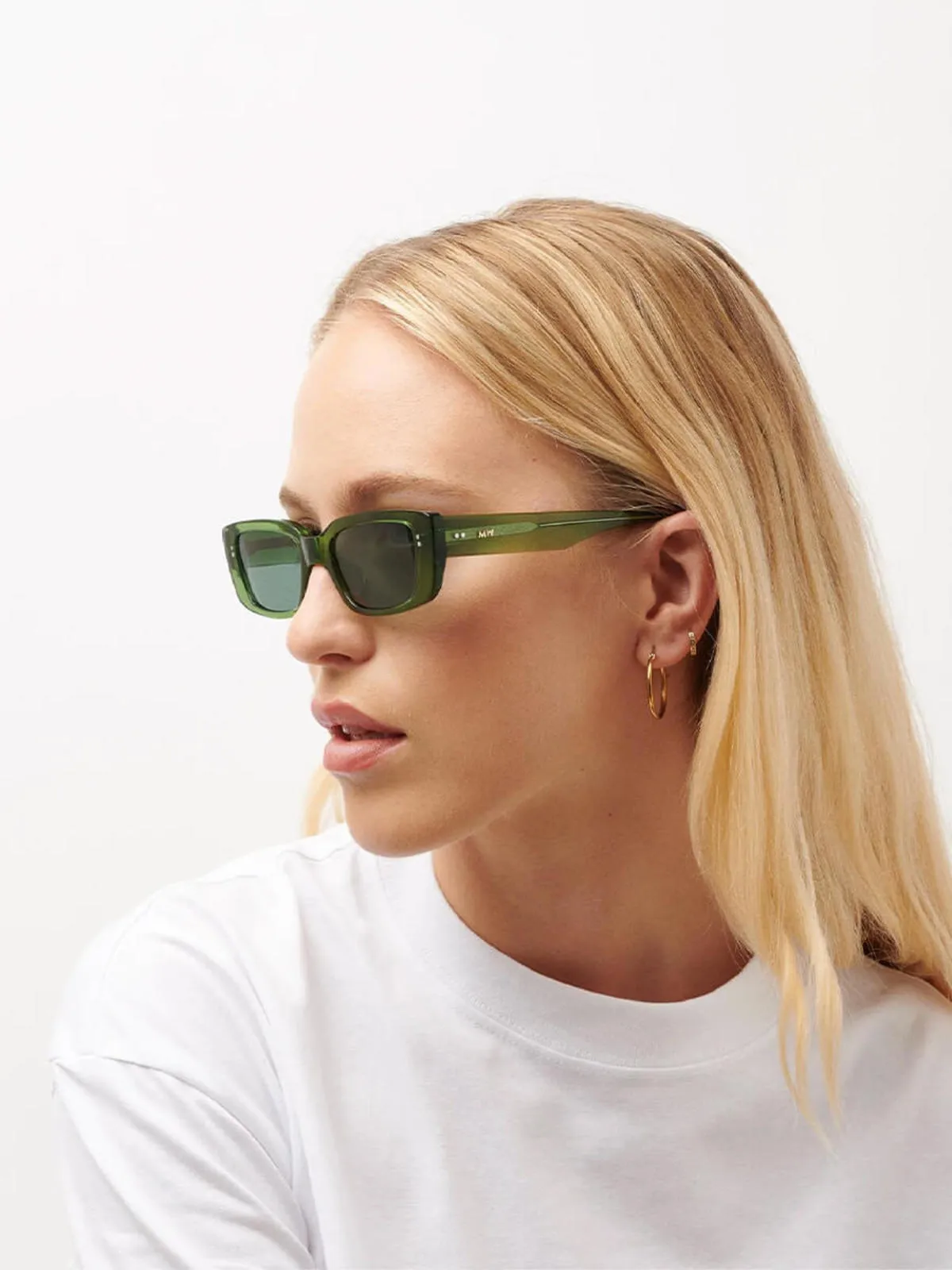 Grace Sunglasses - Green/Crystal