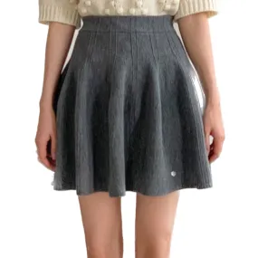 Grey Umbrella Shape Skirt-