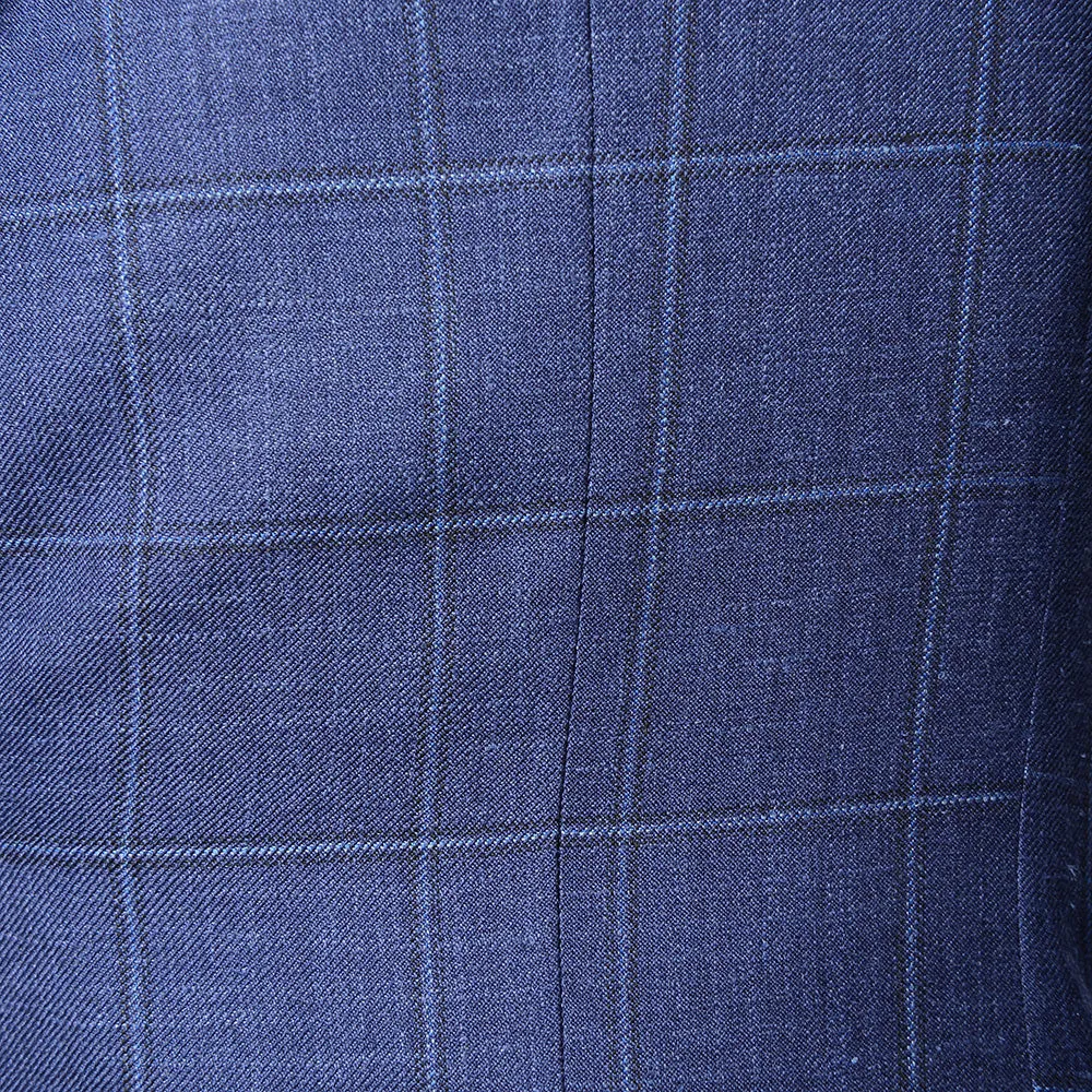 Hackett London Mens Blue Windowpane Jacket in Blue