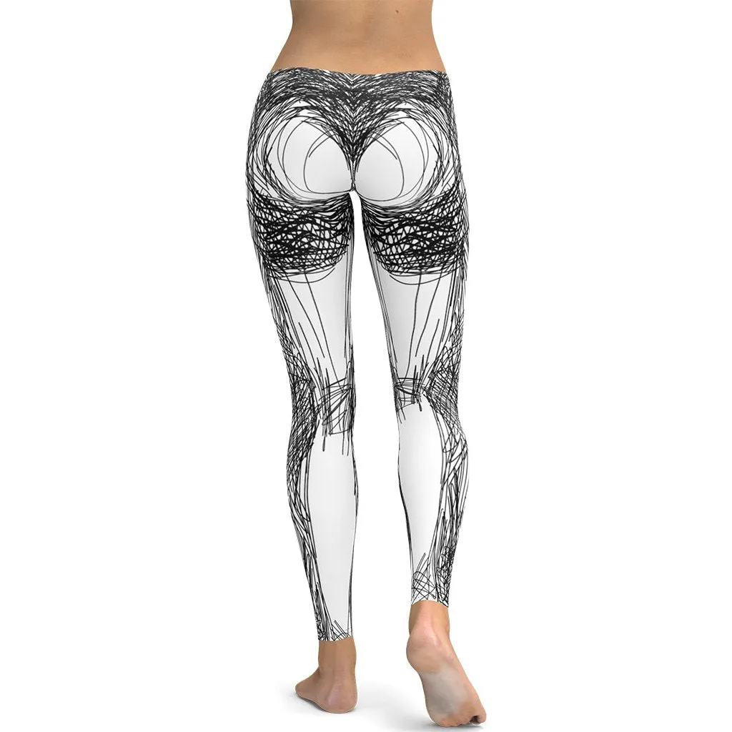 Hand Drawn Leggings