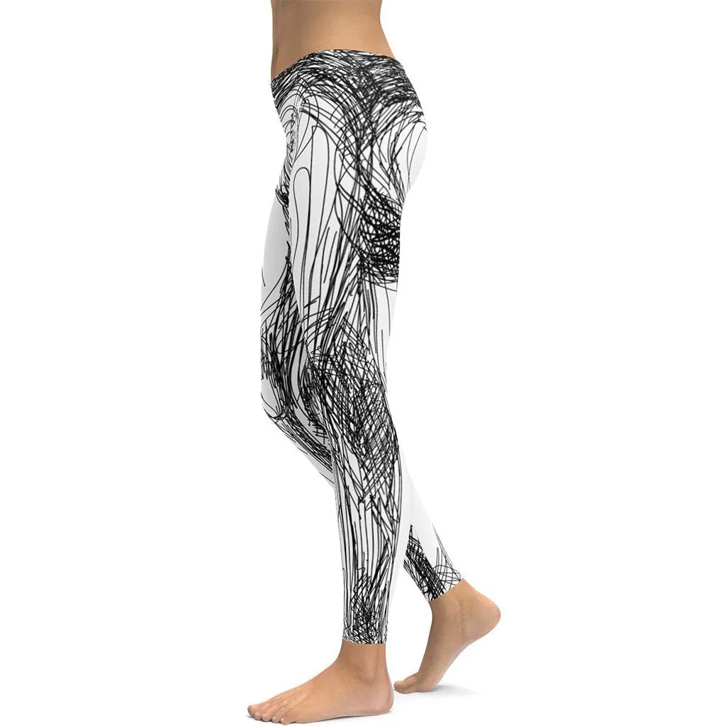 Hand Drawn Leggings