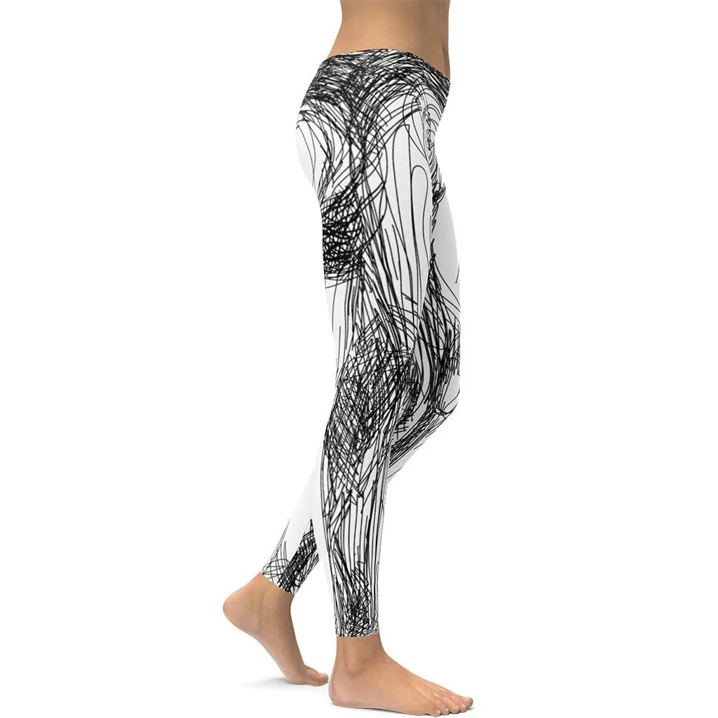 Hand Drawn Leggings