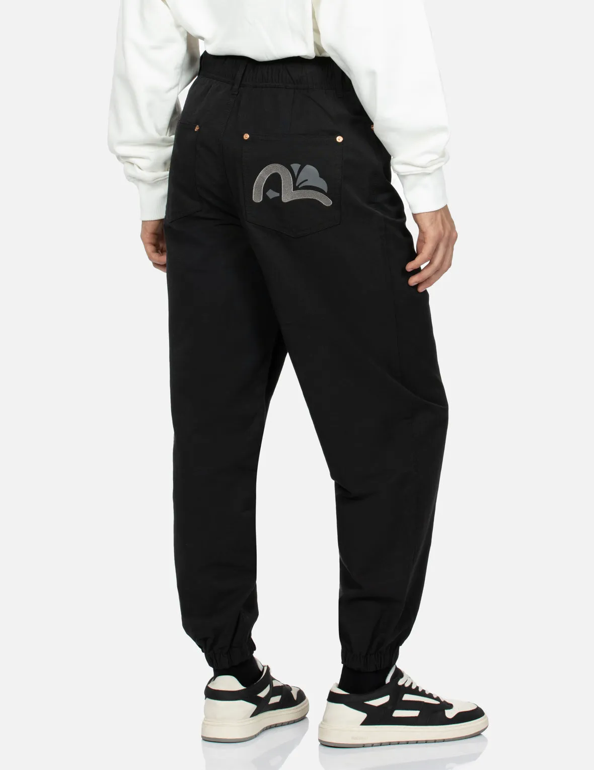 Hide-and-Seek Godhead and Seagull Embroidery Loose Fit Joggers