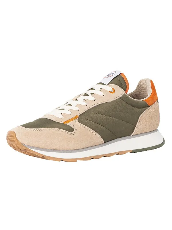 HOFF Rhodes Track & Field Suede Trainers - Beige/Green