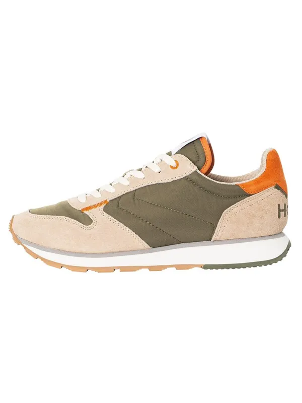 HOFF Rhodes Track & Field Suede Trainers - Beige/Green