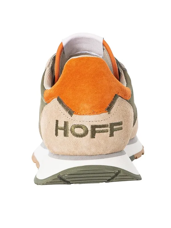 HOFF Rhodes Track & Field Suede Trainers - Beige/Green