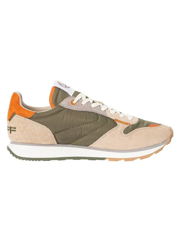 HOFF Rhodes Track & Field Suede Trainers - Beige/Green