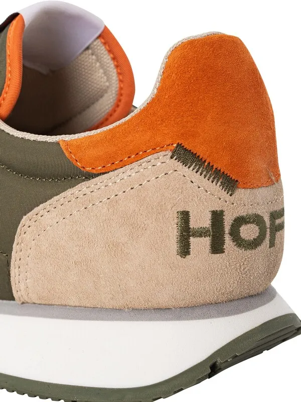 HOFF Rhodes Track & Field Suede Trainers - Beige/Green