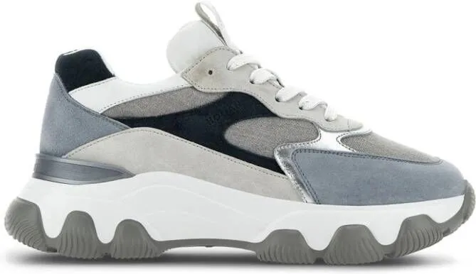 Hogan Hyperactive panelled suede sneakers Grey