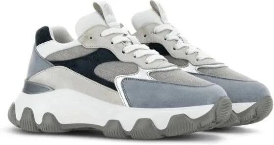 Hogan Hyperactive panelled suede sneakers Grey