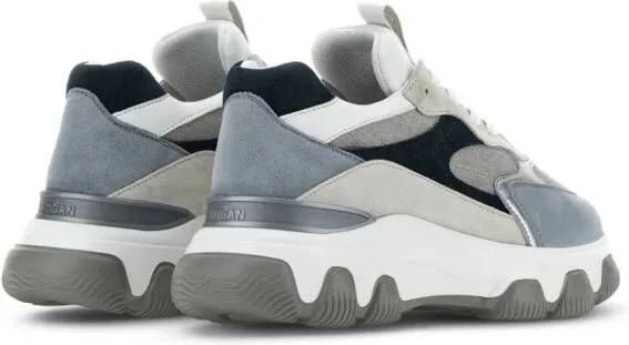 Hogan Hyperactive panelled suede sneakers Grey