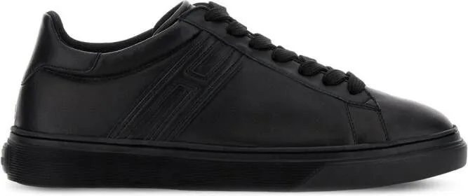 Hogan low-top tonal leather sneakers Black