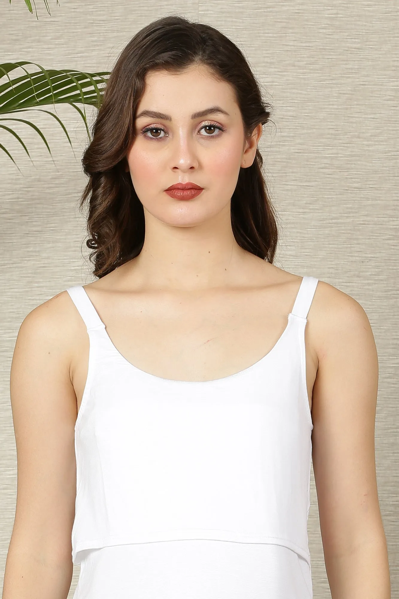 Homey White Maternity & Nursing Camisole