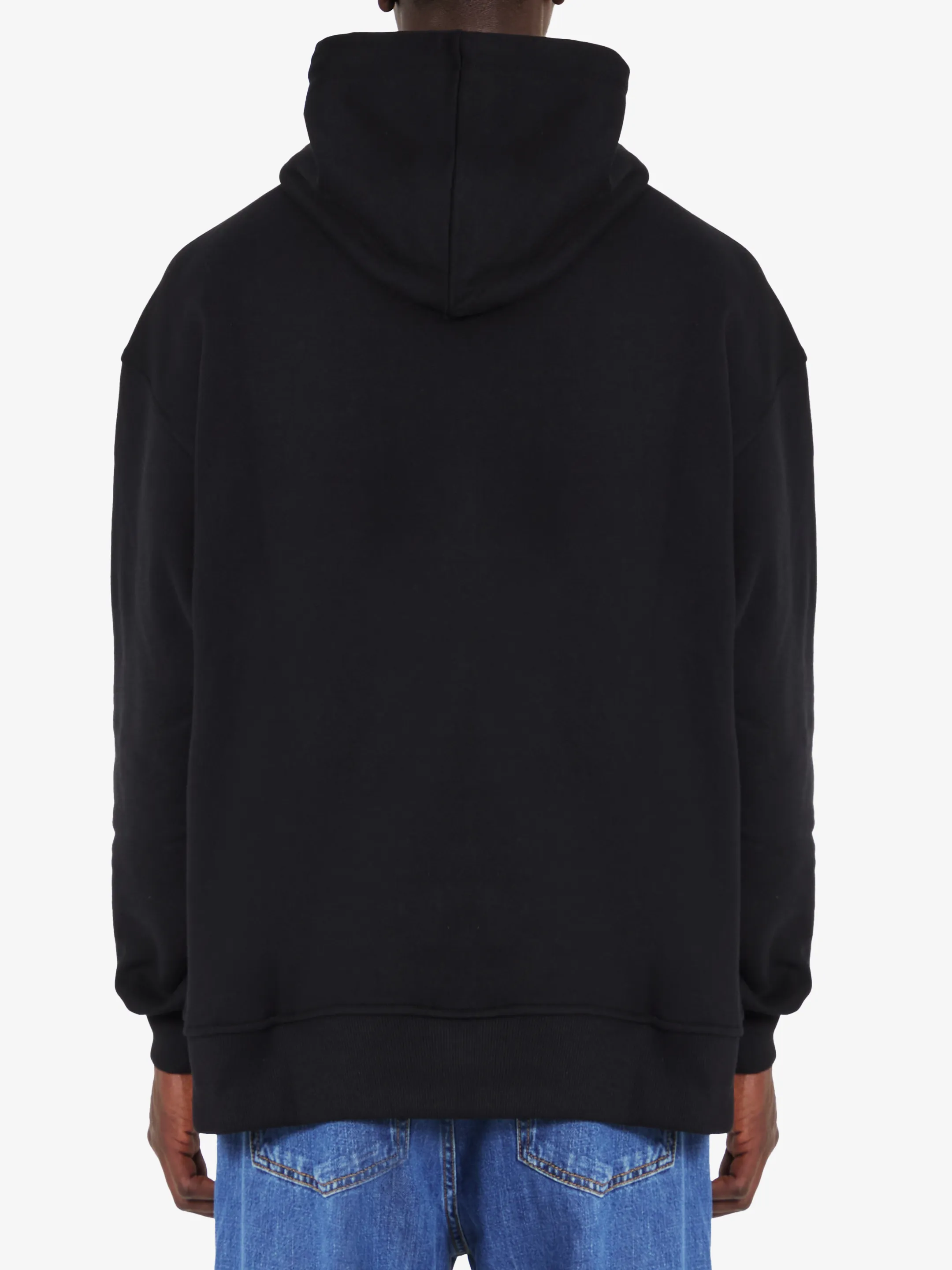 Hoodie with metallic V Detail