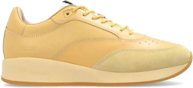 Jacquemus panelled lace-up sneakers Yellow