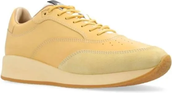 Jacquemus panelled lace-up sneakers Yellow