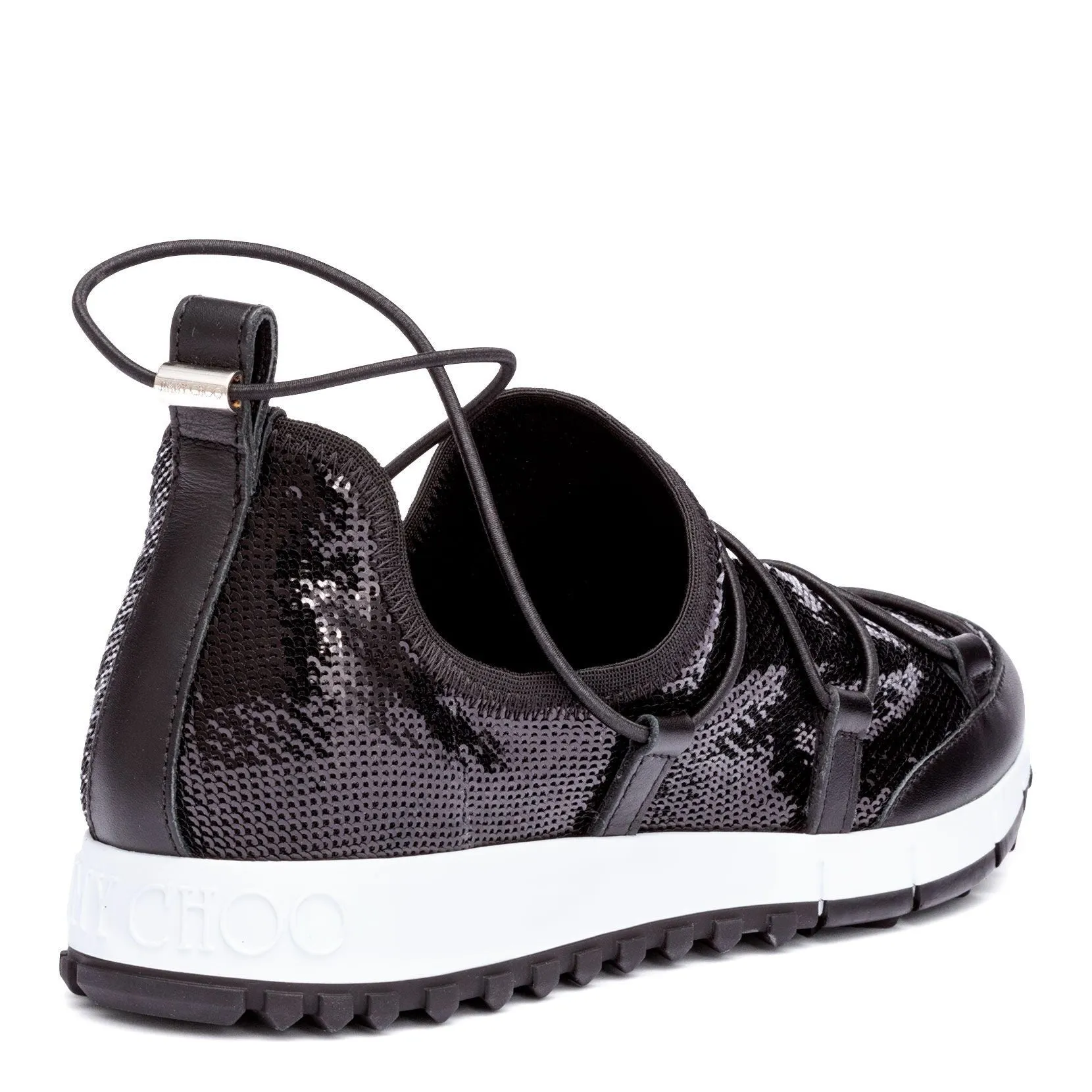 Jimmy Choo Andrea black sequin sneakers