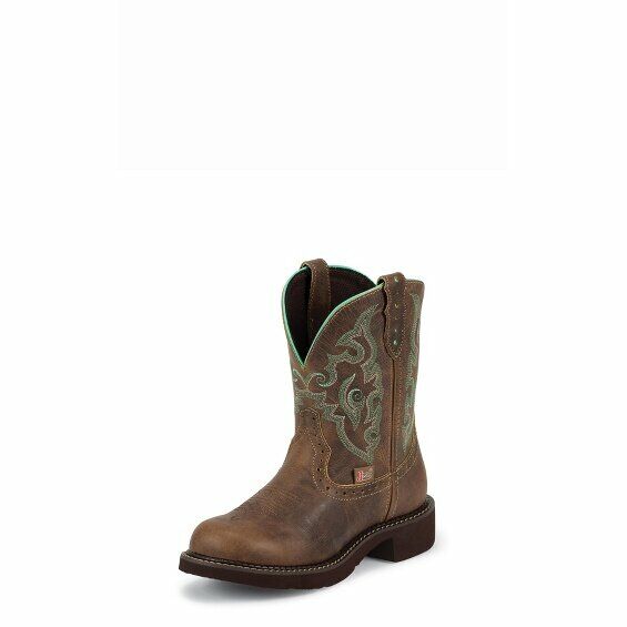 Justin Women's Gemma Tan Jaguar Western Boot in Tan Jaguar