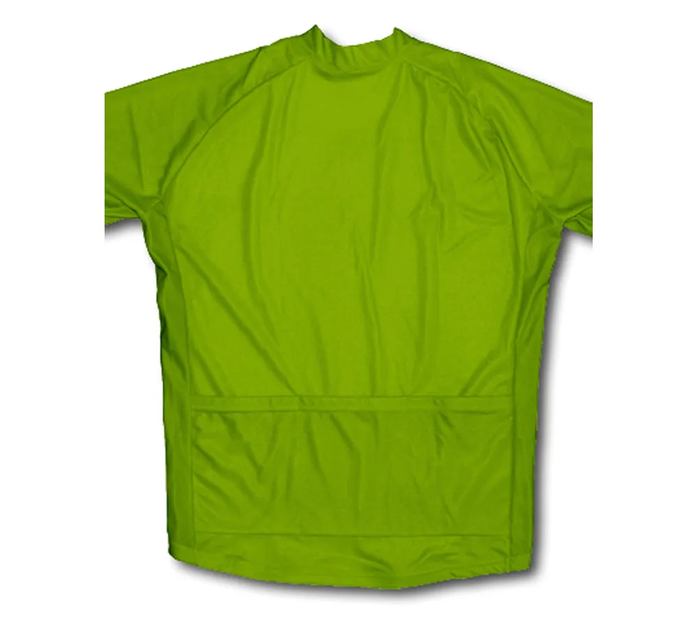 Keep Calm and Pedal On Green Neon Winter Thermal Cycling Jersey