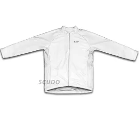 Keep Calm and Ride On White Winter Thermal Cycling Jersey