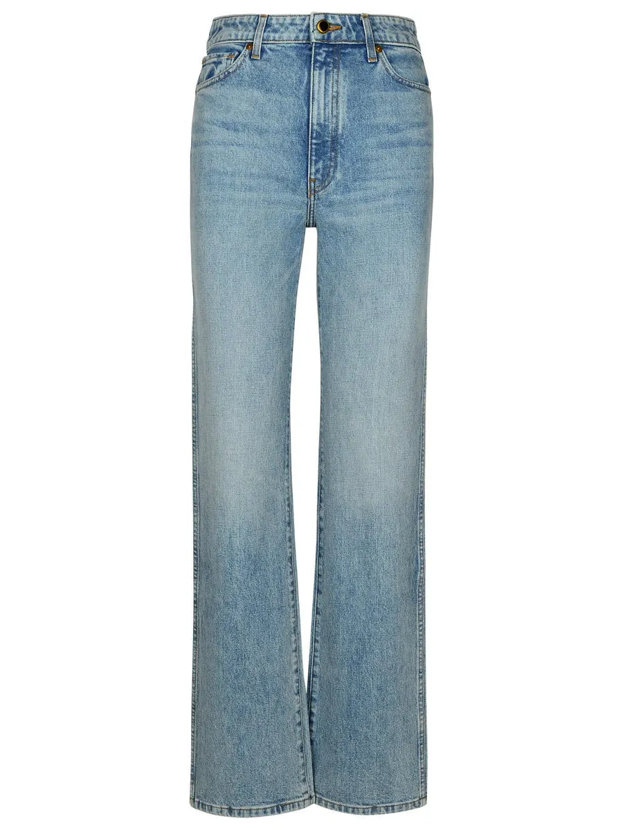 Khaite    Khaite Danielle Jeans In A High Rise Cotton Blend