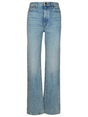 Khaite    Khaite Danielle Jeans In A High Rise Cotton Blend