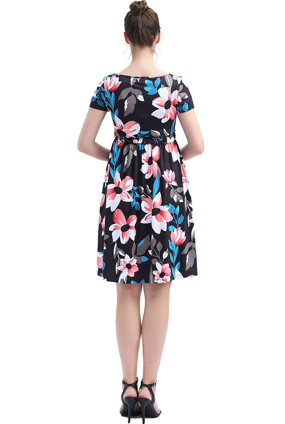 Kimi + Kai Maternity Astrid Nursing Skater Dress