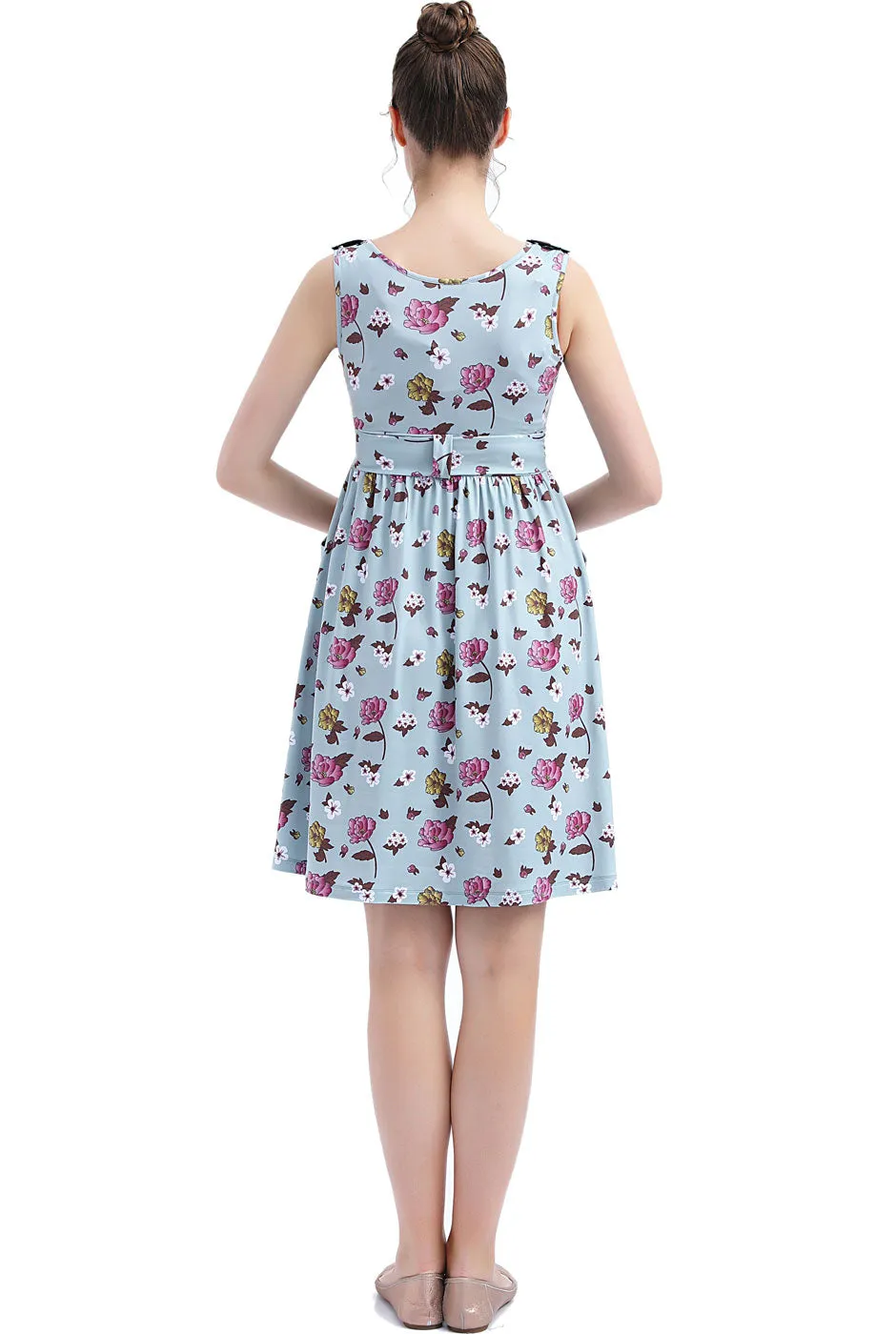 Kimi + Kai Maternity Dahlia Nursing Skater Dress