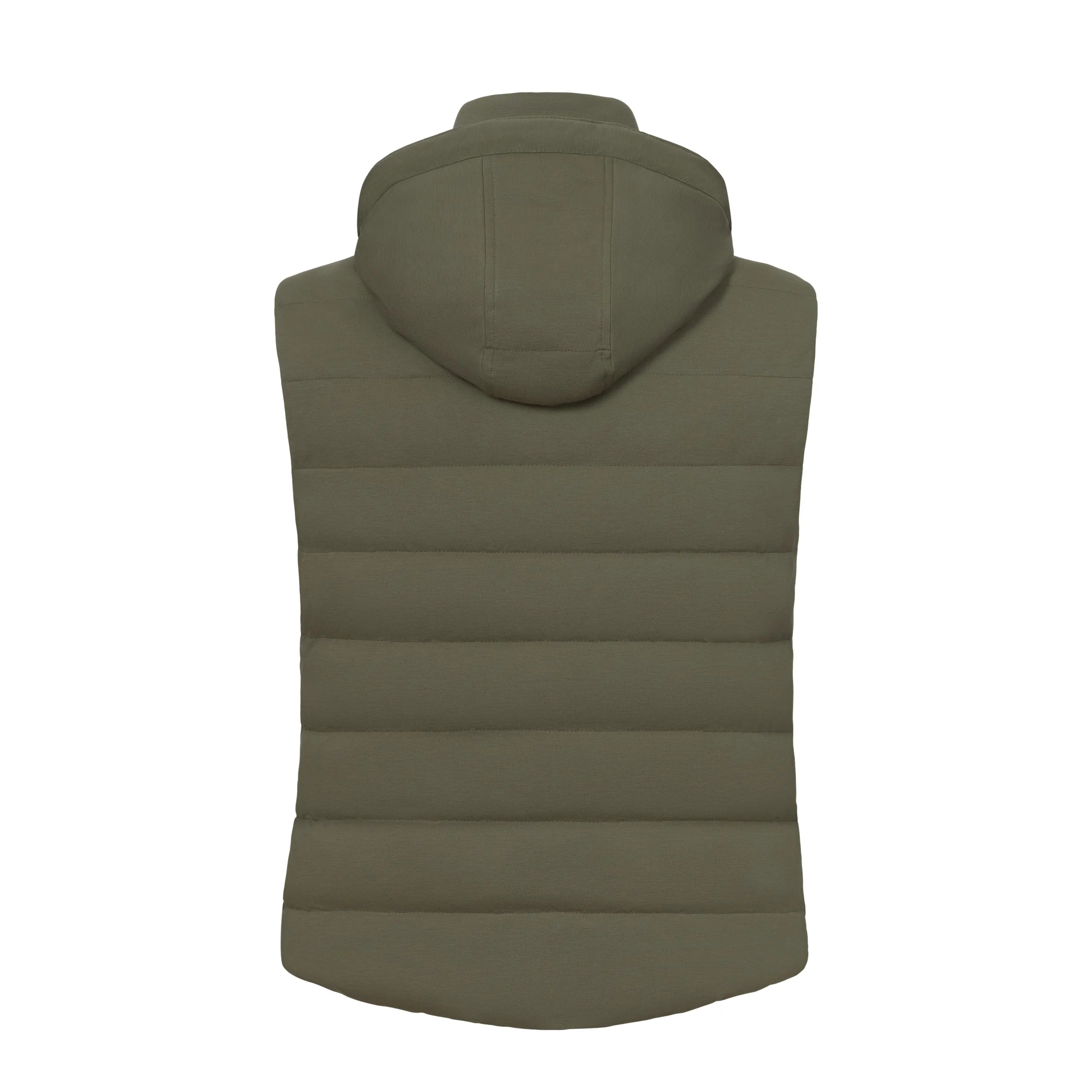  Kired Hooded Viscose-Blend Vest in Leaf Green